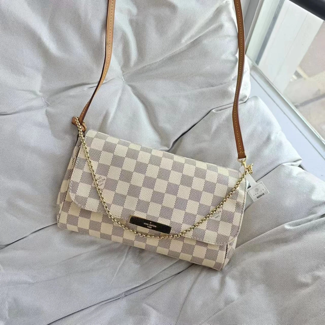 95新 LouisVuitton/路易威登 802416 LV白棋盘格挚爱单肩包