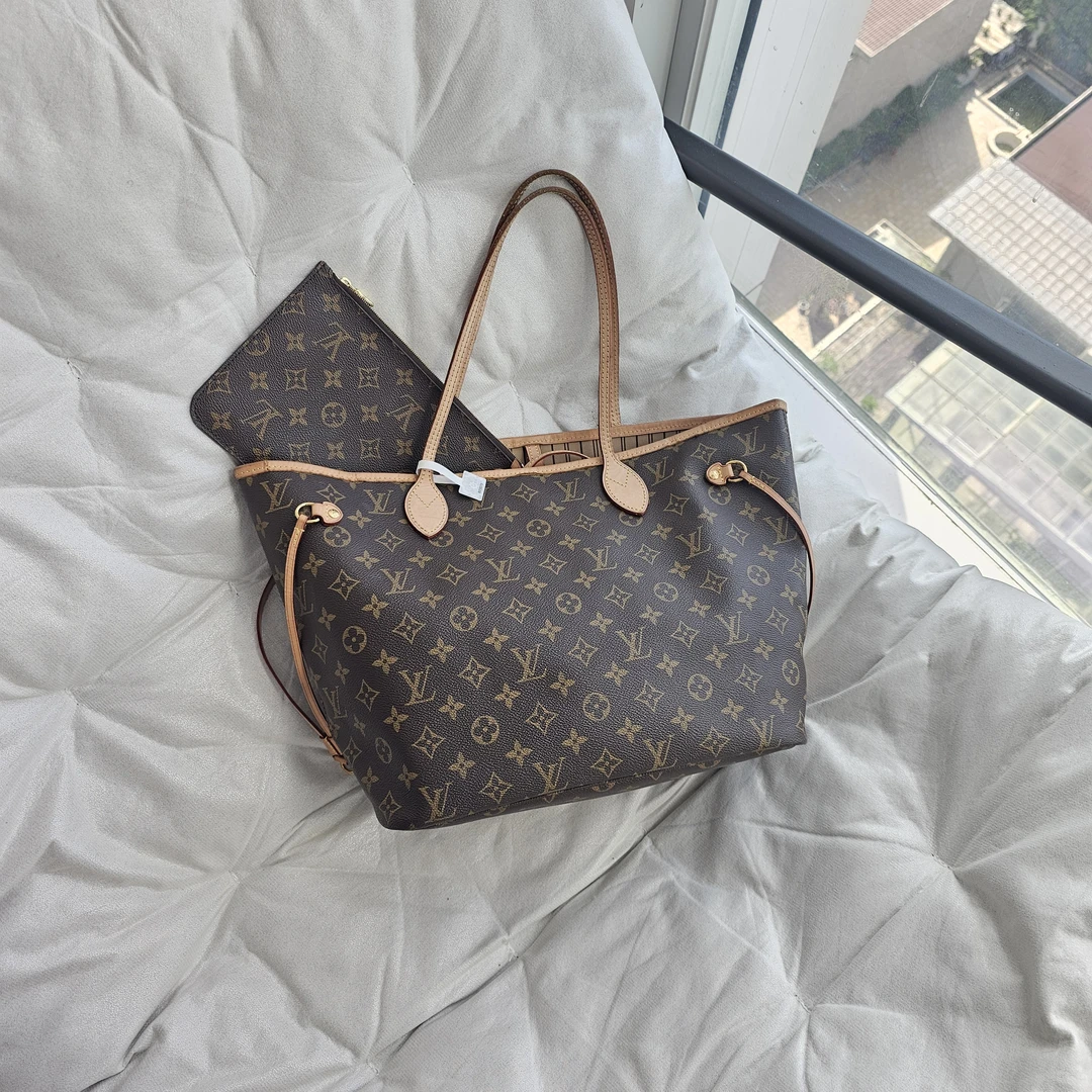 95新 LouisVuitton/路易威登 803075 lv 中号子母neverfull手提包
