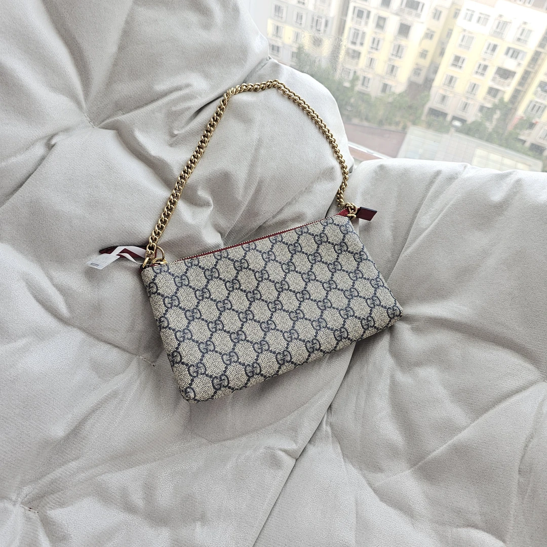 95新 GUCCI/古驰 802223 古驰老花大麻将手提包
