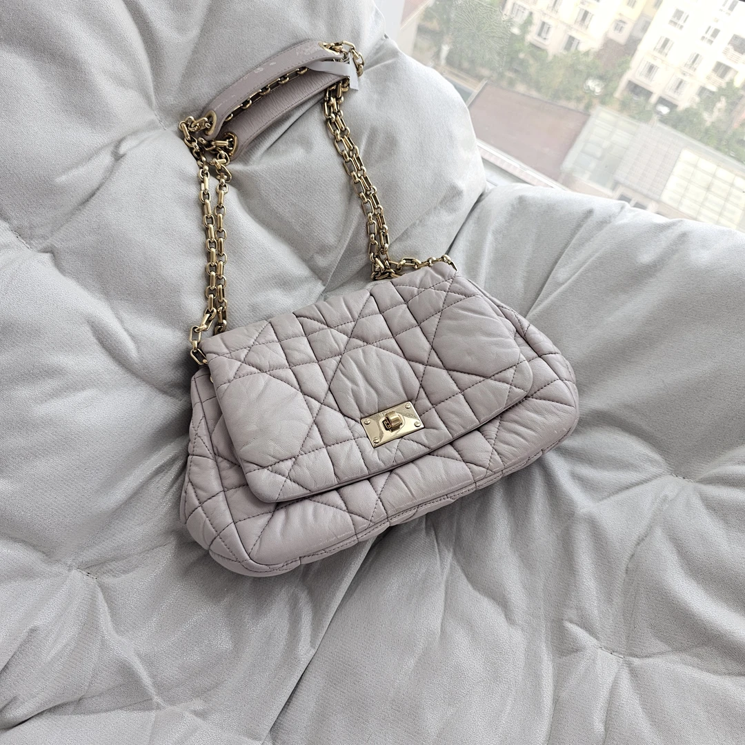 95新 Dior/迪奥 802183 迪奥裸色小胖墩单肩包