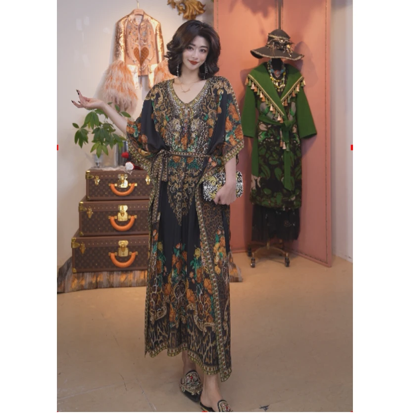 【欣欣专享】欧宝莱尔时尚气质真丝连衣裙305-24158