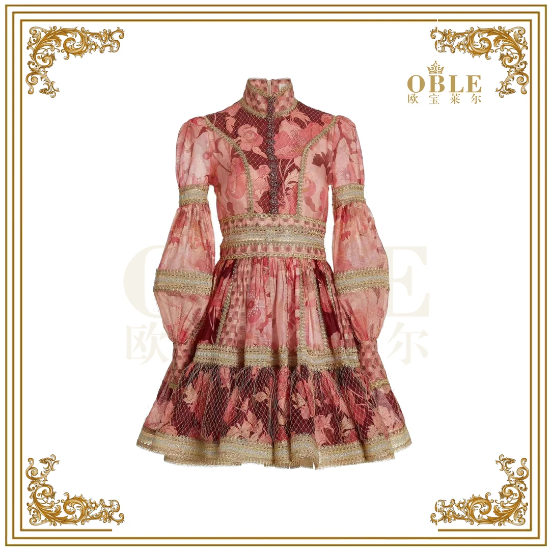 【宫廷玫瑰】OBLE欧宝莱尔女装2022新款 连衣裙499-7099