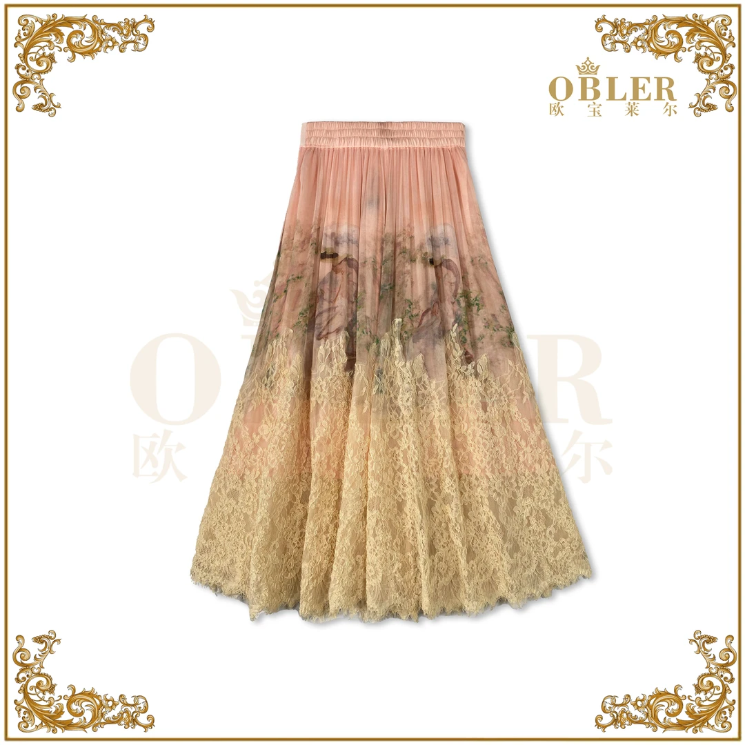 欧宝莱尔时尚气质真丝半裙305-24454