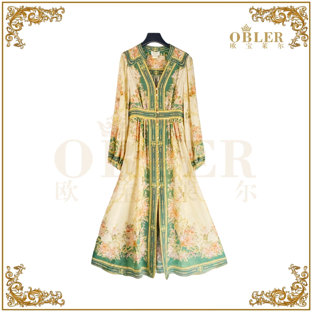 【澳洲小众】欧宝莱尔时尚真丝气质连衣裙305-24276