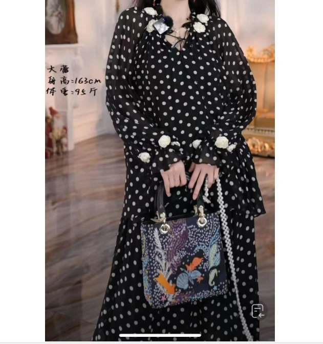 欧宝莱尔时尚气质真丝连衣裙61-6729吟唱  LRJ