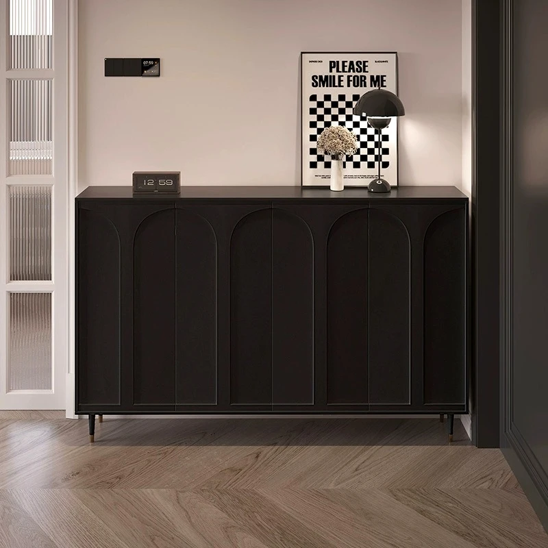 鞋柜家用门口现代简约宅寂风收纳储物柜入户玄关阳台柜一体整装柜