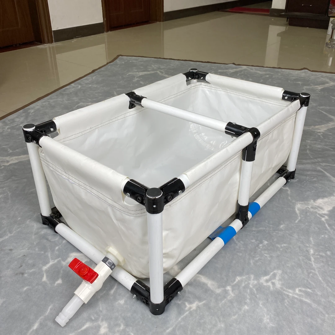 白色帆布鱼池带支架刀刮布全套加厚乌龟池家用阳台楼顶暂养池水箱