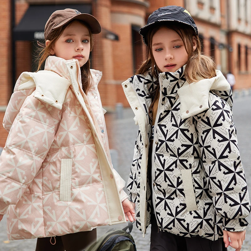 时尚儿童女童羽绒服2025新款加厚洋气韩版面包服冬季女孩中大童装