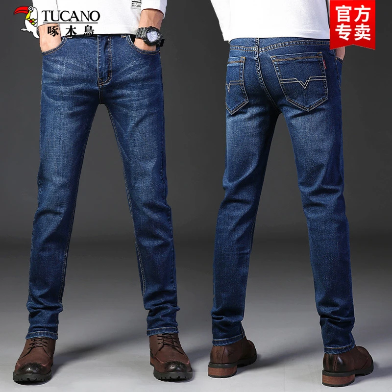 TUCANO/啄木鳥夏季直筒常规好品质弹力商务休闲男士裤子牛仔长裤
