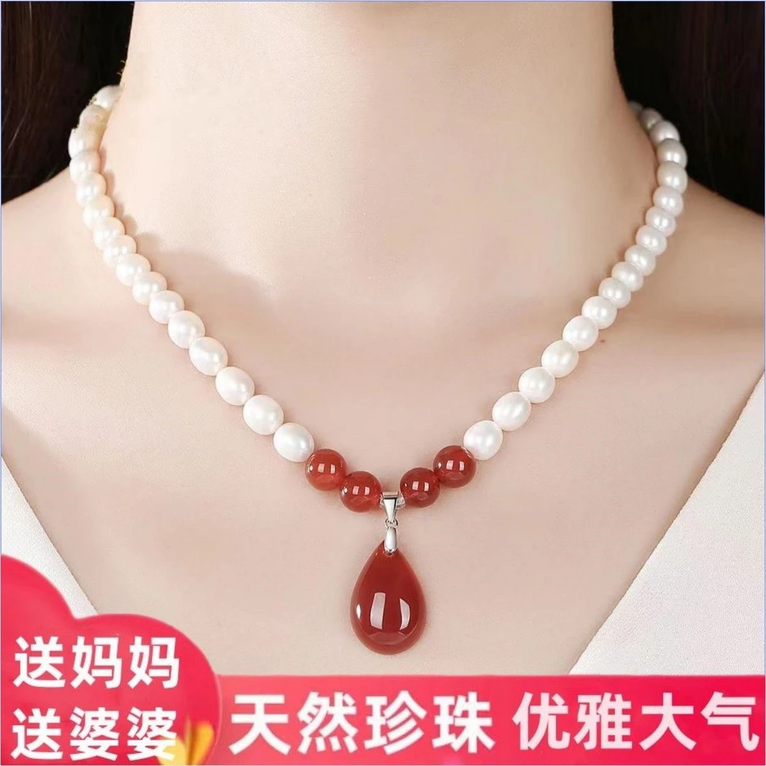 天然淡水珍珠项链女吊坠母亲节送妈妈婆婆生日礼物七夕送礼