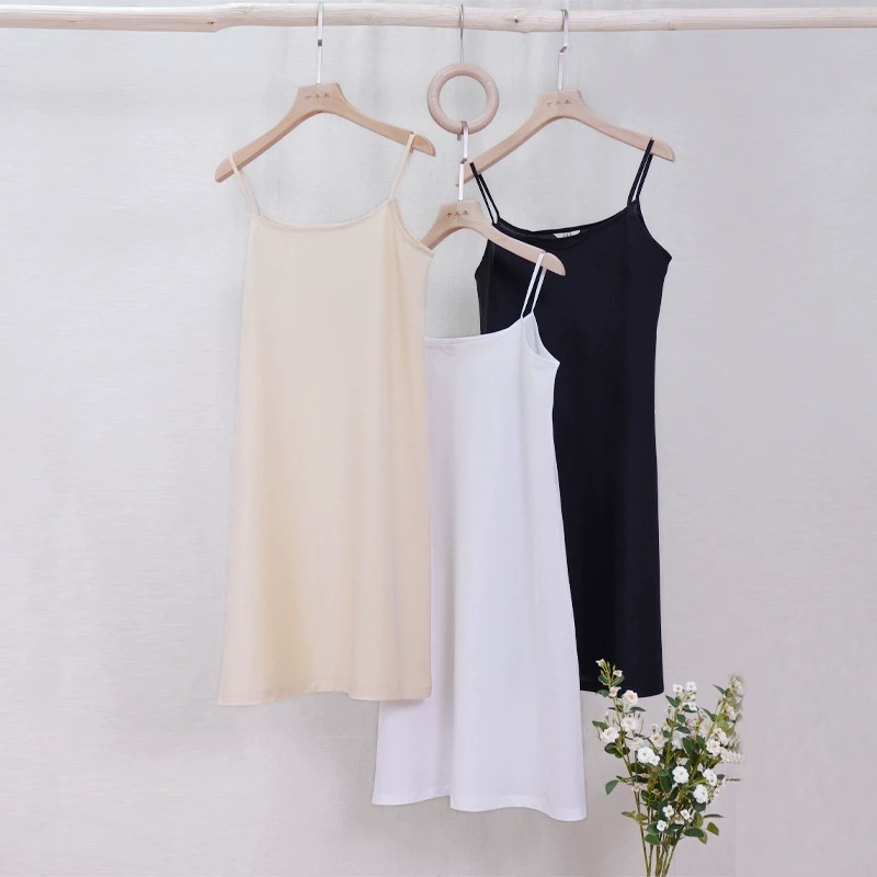 情歌~3色/十木米原创百搭吊带裙棉质打底裙