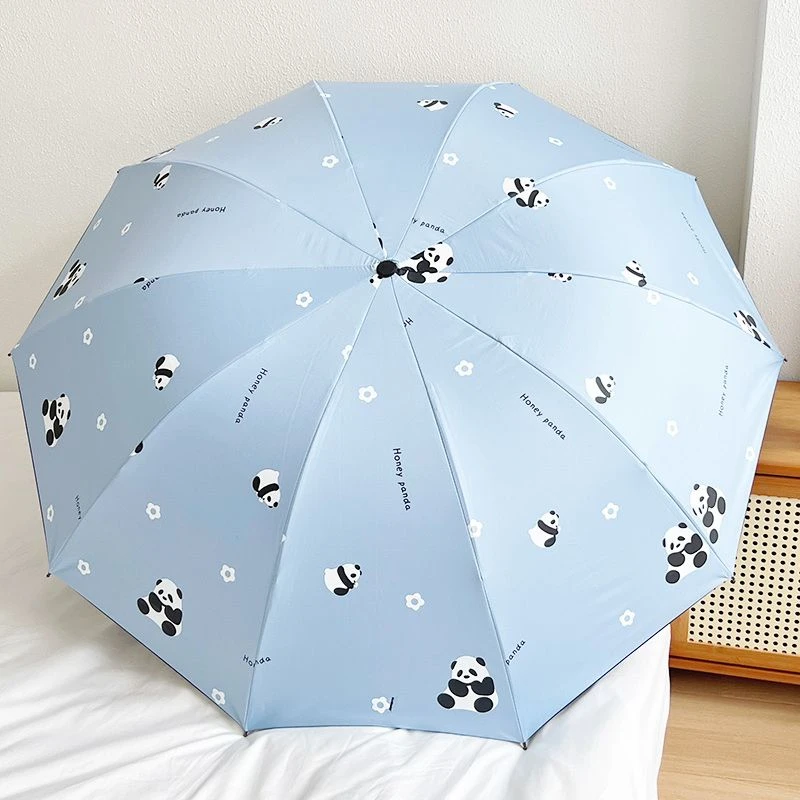 手动晴雨两用雨伞大号十骨防晒防紫外线太阳伞结实可爱卡通学生