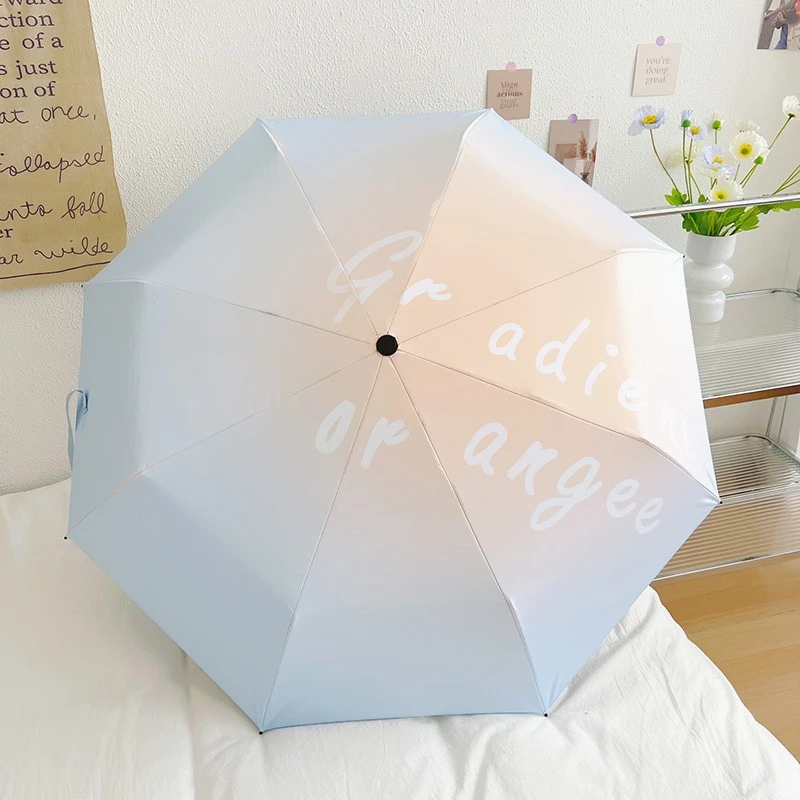 渐变全自动ins小清新太阳伞防晒遮阳加厚耐用学生简约大号