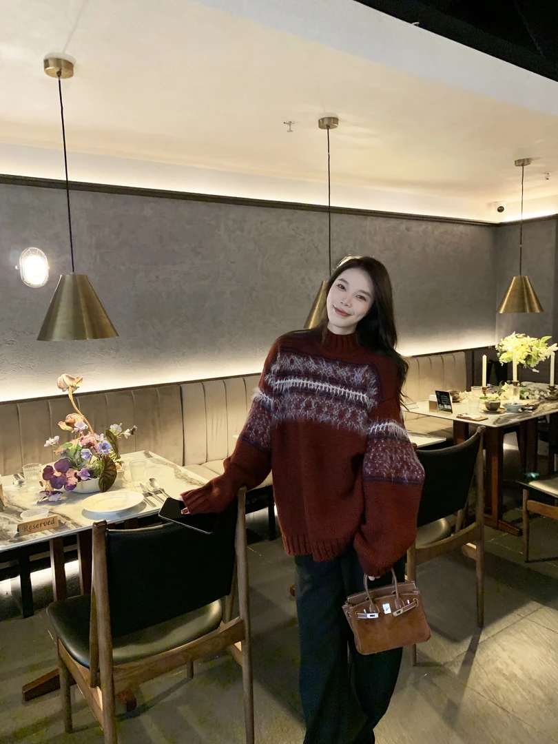 BIG WHITE REMADE“慵懒小调”气质优雅时尚显瘦百搭打底衫D4L067