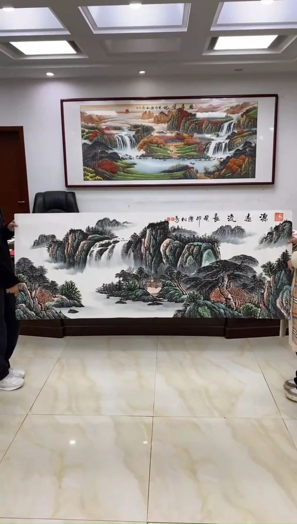 【闪购商品】绘画陈松芳《源远流长》六尺山水
