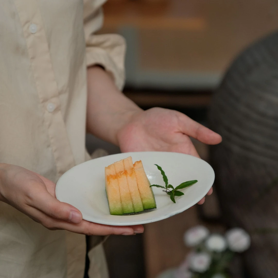 豆皿瓜子点心碟 （高3.5cm，长17.5cm）