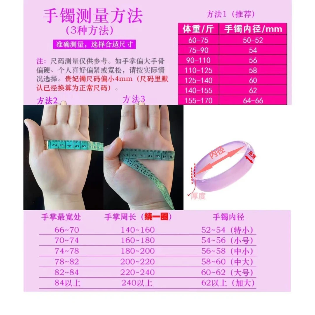 尺码表秦玉缘珠宝