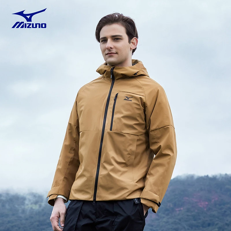 Mizuno/美津浓户外男士春秋防风休闲服加绒户外夹克冲锋外套衣服