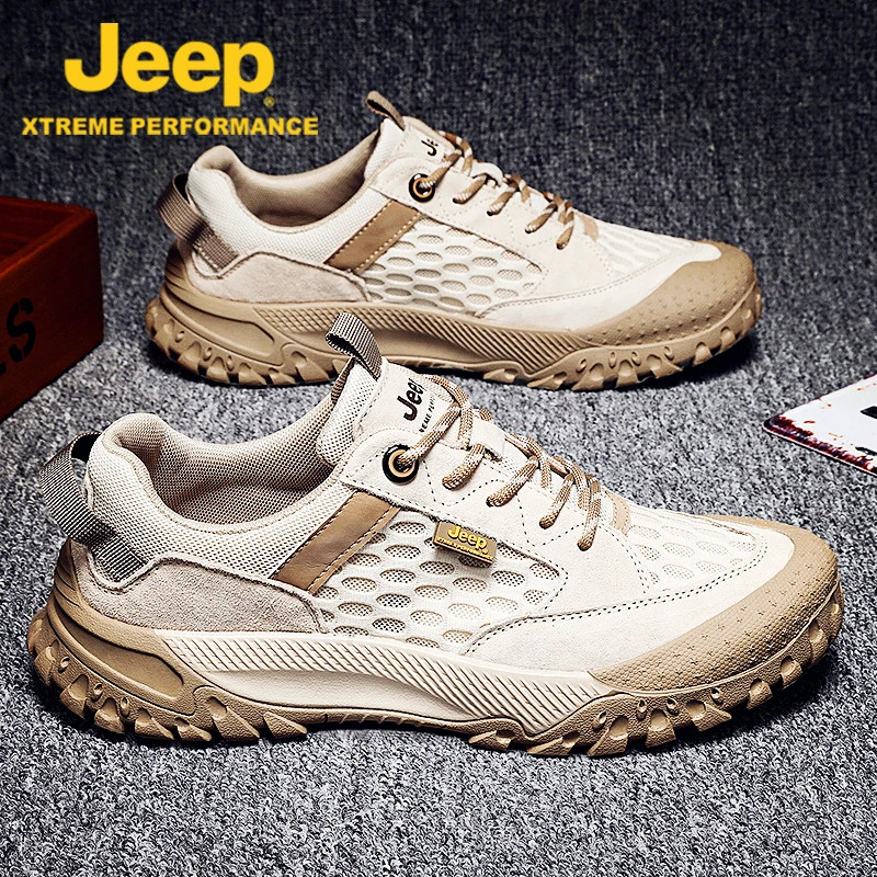 jeep吉普男鞋夏季透气2024新款网红爆款轻便防滑运动休闲鞋子男士