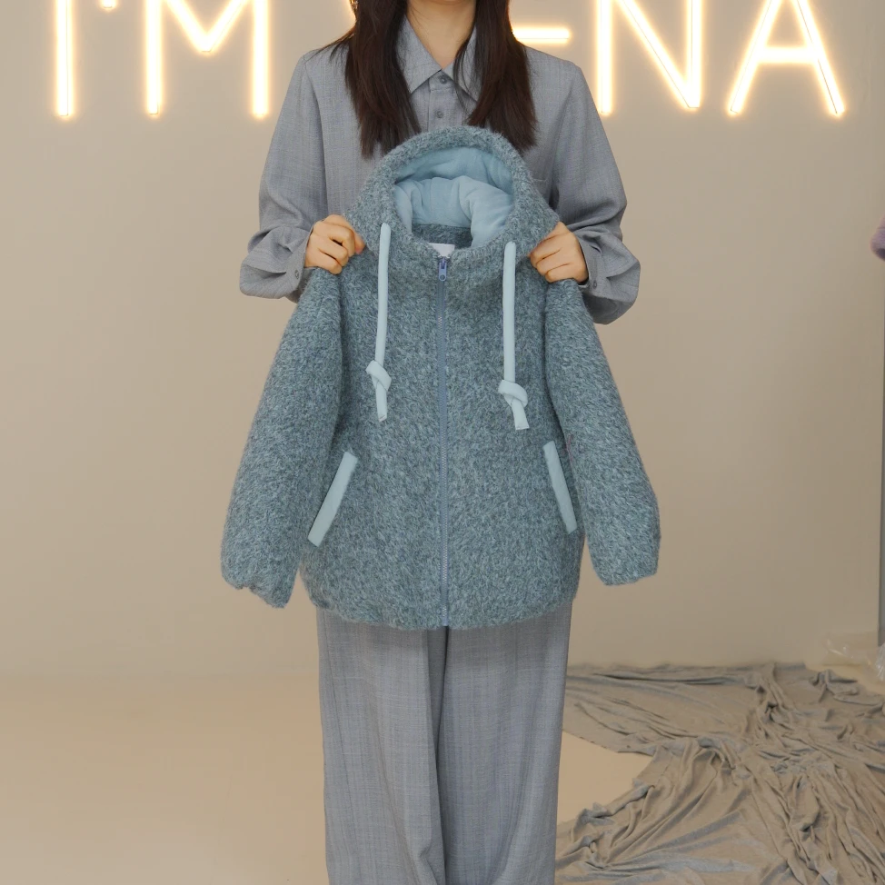 I'm Vena<午后>女童2024冬款棉衣外套宽松毛毛里布39A3726