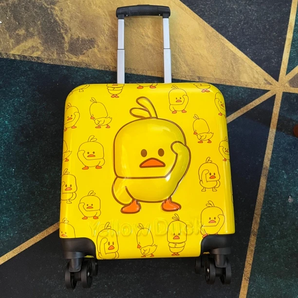 新小黄鸭行李箱结实耐用18寸拉杆箱万向轮密码通用旅行箱行李箱