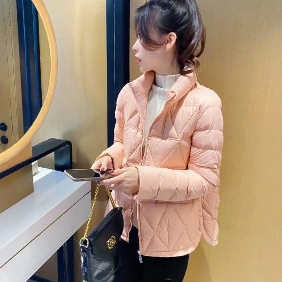 新款2023冬季新款韩版轻薄修身小个子保暖羽绒服外套女