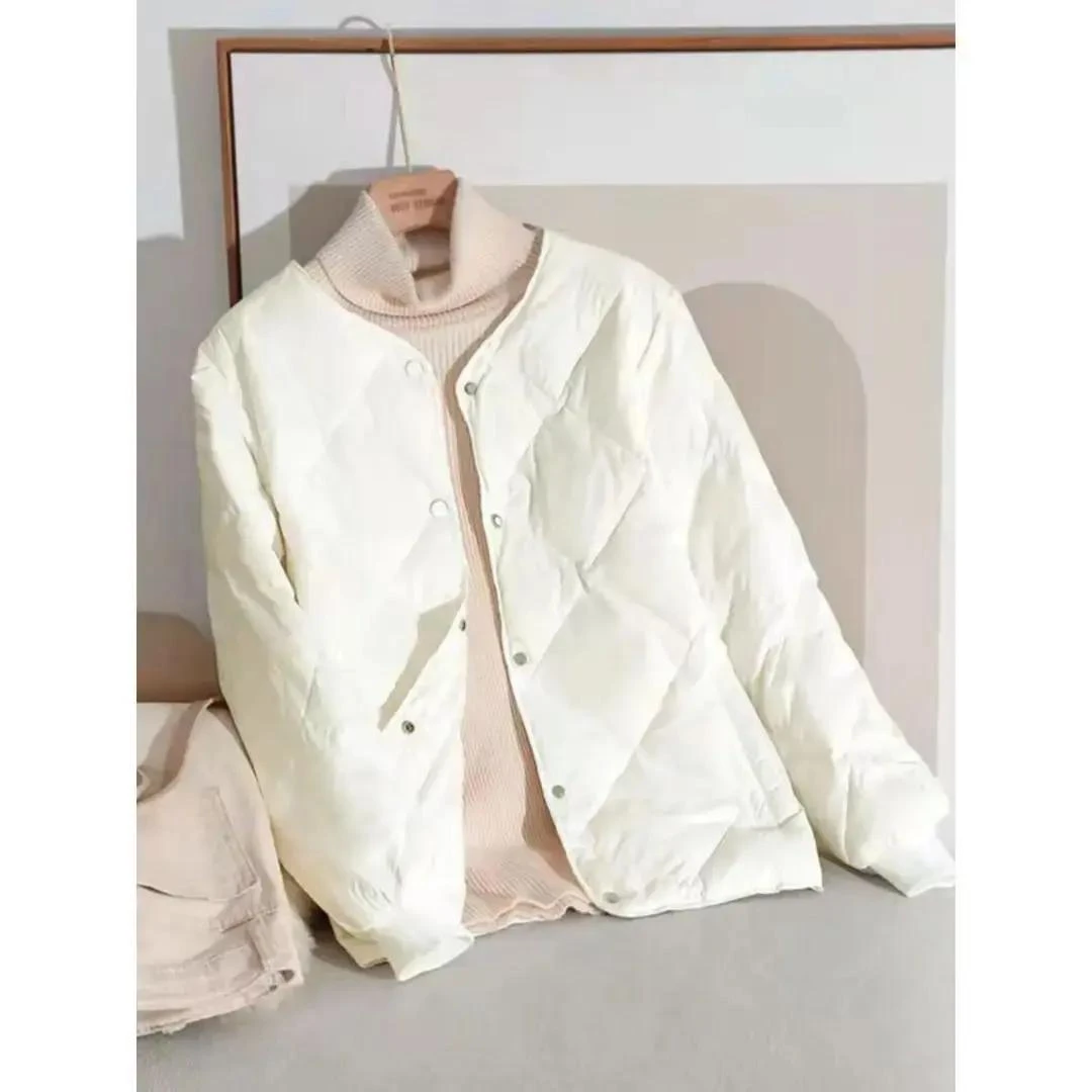 高中生校服神器内胆初中生白鸭绒轻薄校服羽绒内胆女短宽松