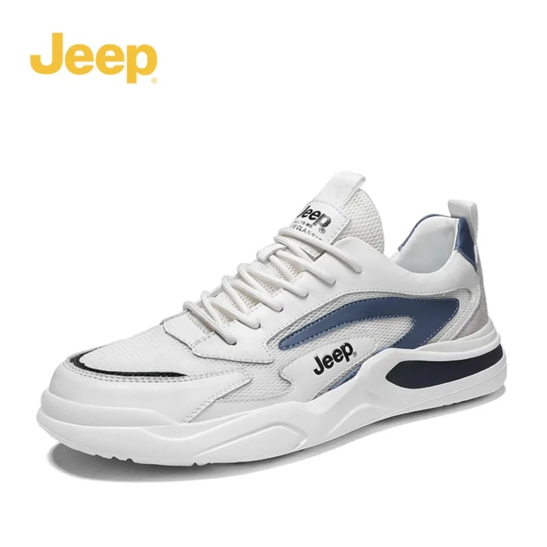 JEEP/吉普男鞋夏季透气网面运动休闲板鞋时尚百搭老爹鞋轻奢防滑