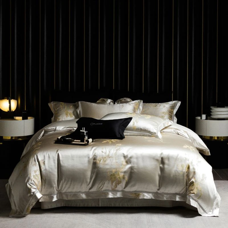 KELONG/ 婉约 /pima提花四件套/高端色织定制/四季款高端四件套