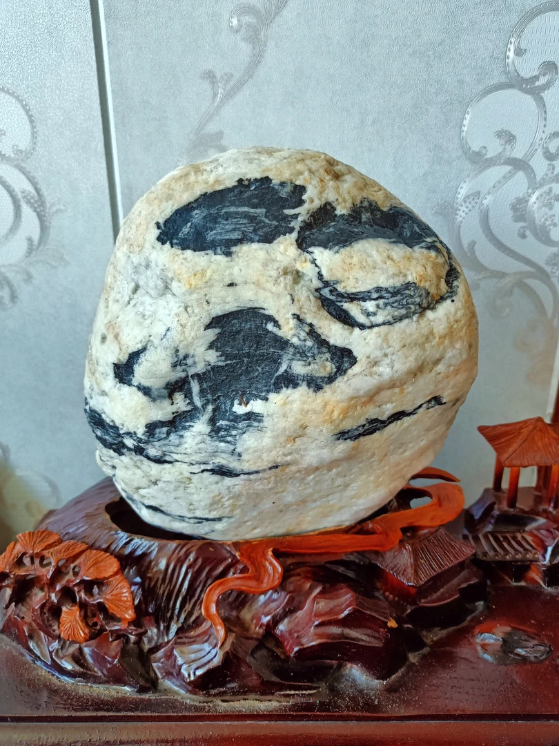 中式玄关书房高档工艺礼品奇石摆件家具装饰品