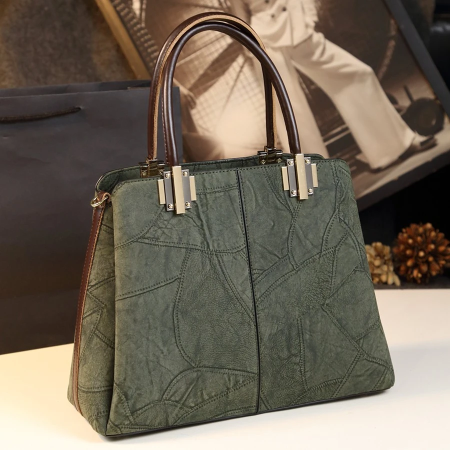 2023新款时尚大包包中年大容量妈妈包复古斜挎手提包百搭真皮女包