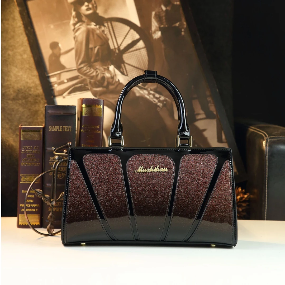 底32高20宽12CM轻奢女包新款重工拼接时尚气质手提包包2308玫瑰金