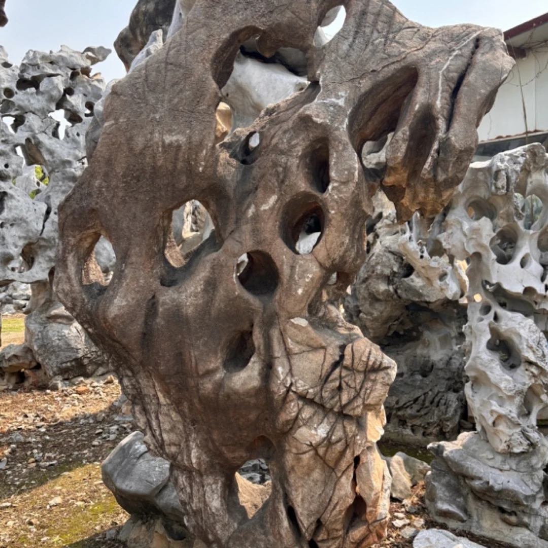 赏石 庭院观赏石 假山 拍单链接复古雕刻书房老物件老料风化