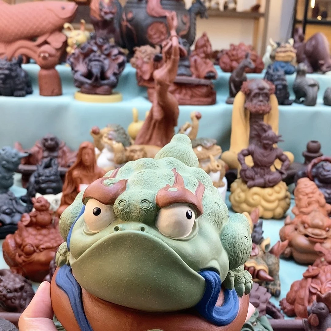 紫砂茶宠别****我宜兴紫砂金蟾