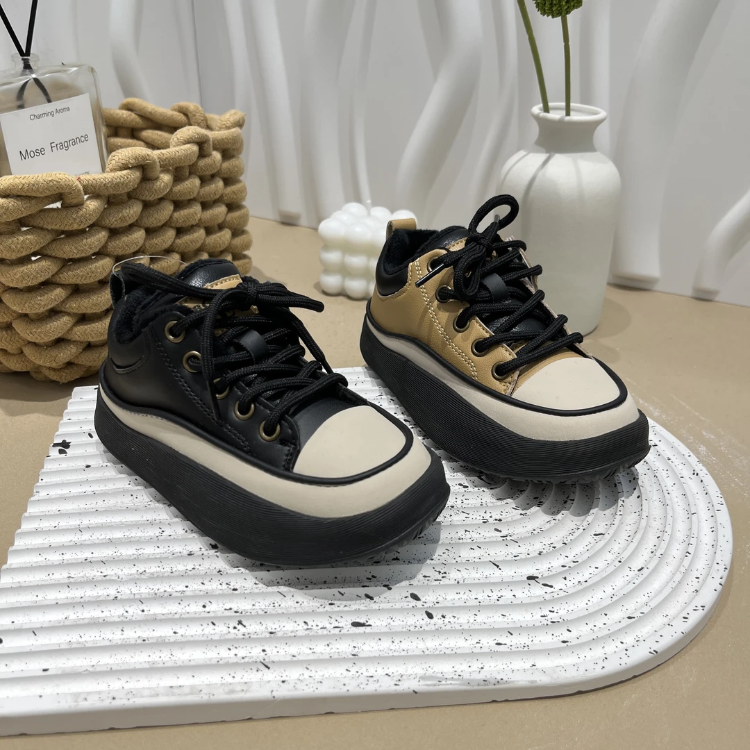 【威力淇】加绒26-37码拼接老爹款运动鞋A6659