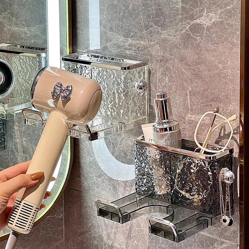 吹风机置物架免打孔卫生间浴室壁挂电吹风挂架支架厕所风筒收纳架