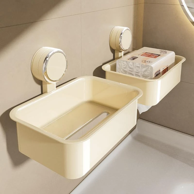 吸盘卫生间带盖厕所免打孔抽纸盒卷纸架置物架壁挂式浴室纸巾盒