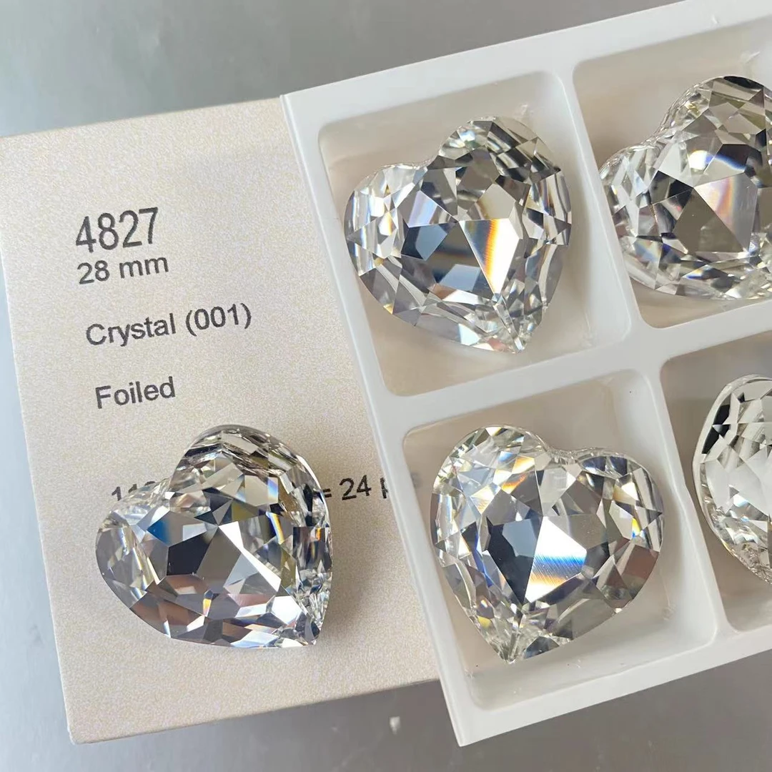 美甲钻饰品正品华子28MM爱心之神4827白色F(001)1颗  超闪