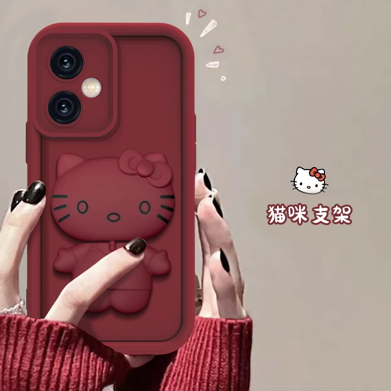 红米note12手机壳猫猫支架款网红爆款天眼硅胶全包防摔可爱女款