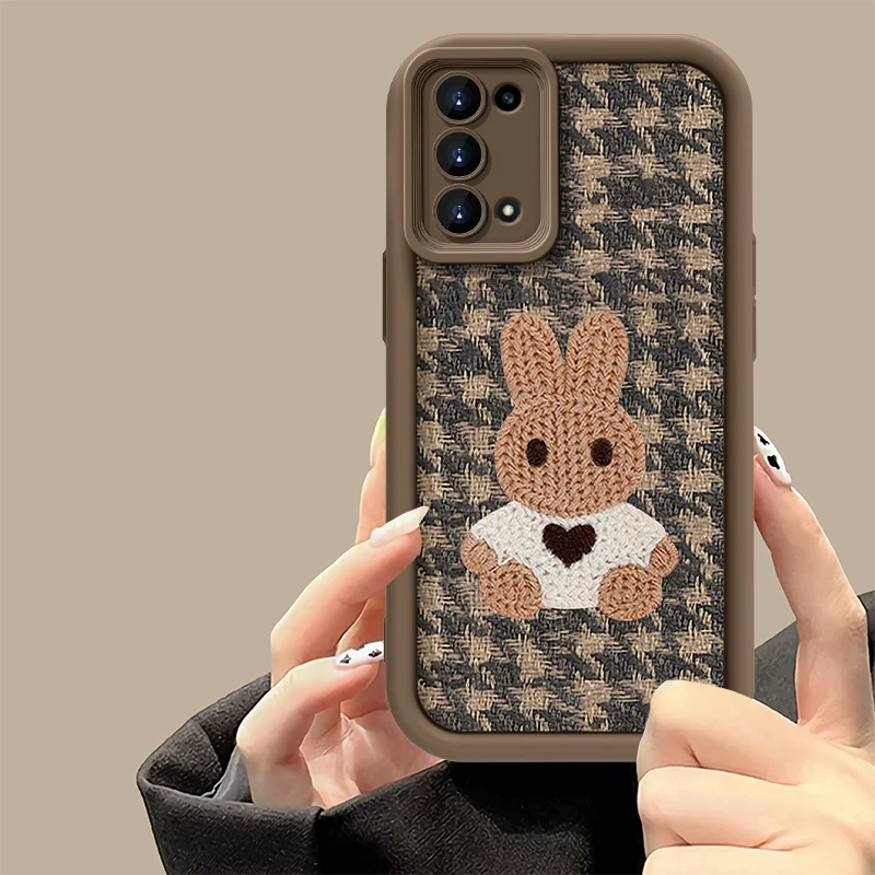 OPPO Reno5手机壳爱心兔子可爱高颜值硅胶全包防摔女款软壳