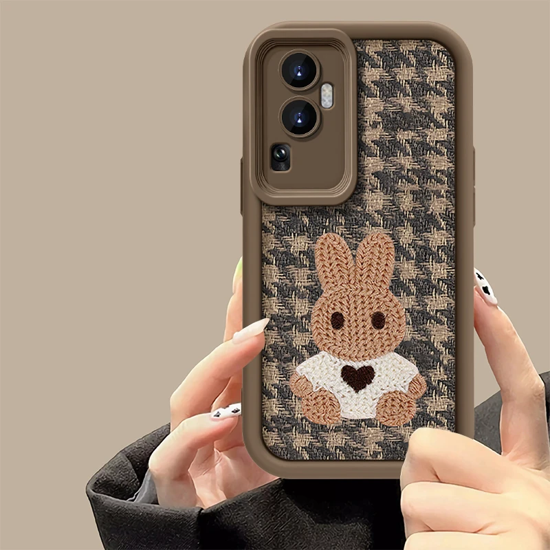 OPPO Reno10Pro+手机壳爱心兔子可爱高颜值硅胶全包防摔女款