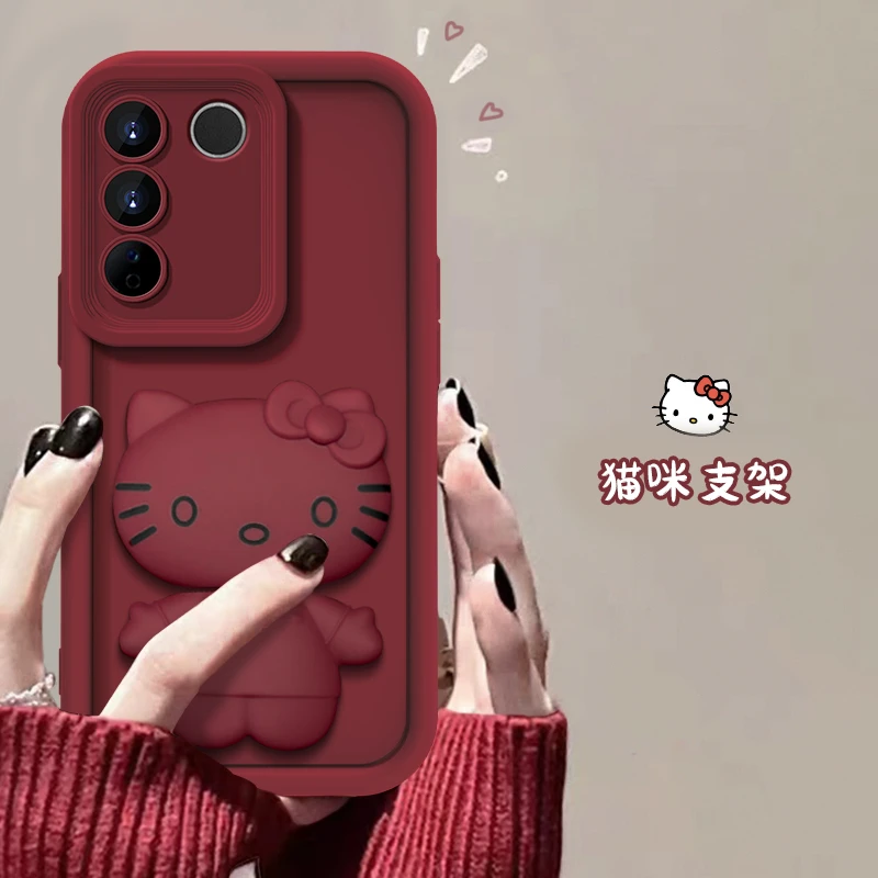 vivo S16E手机壳猫猫支架款网红爆款天眼硅胶全包防摔可爱女款