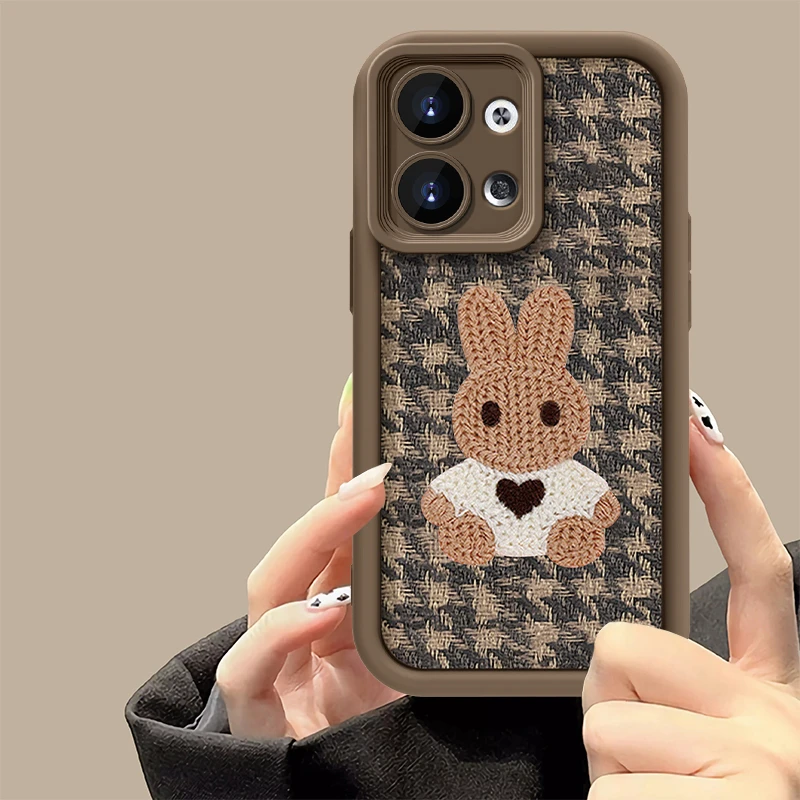 OPPO Reno9Pro手机壳爱心兔子可爱高颜值硅胶全包防摔女款ins