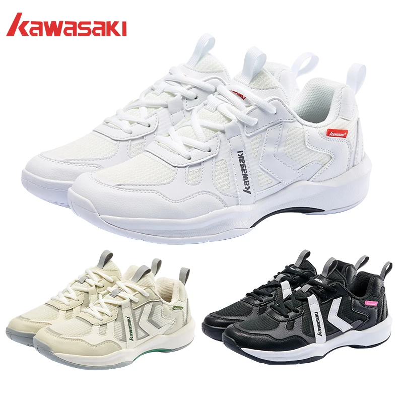 kawasaki/川崎羽毛球鞋复古鞋男女专业减震运动鞋时尚K2B50-A3308