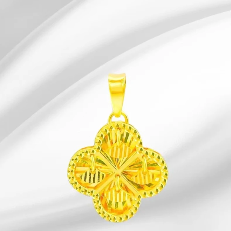 Chow Tai Seng/周大生足金幸运草时尚百搭轻奢礼物定制五金女孩