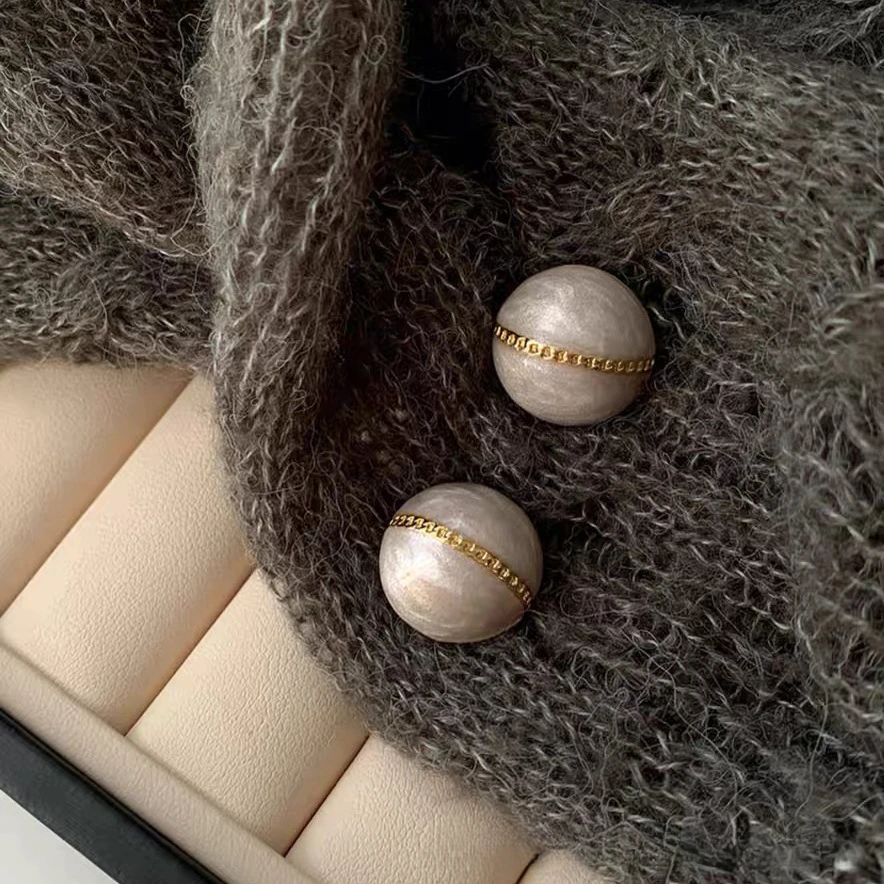 简约S925银针法式轻奢珐琅耳钉气质温柔高级感时尚通勤款耳环女