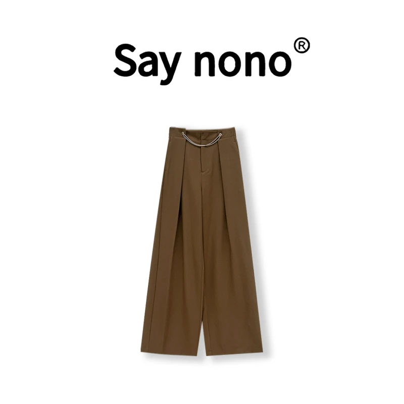 Saynono★WWG-HG20Q209-2023新款-直筒阔脚裤-拖地裤