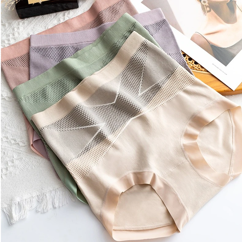 【3条装】X绷带蚕丝棉底档高腰女士短裤大码高弹无痕舒适透气薄款