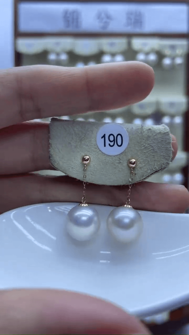 【闪购商品】淡水珍珠耳饰18K金镶嵌190