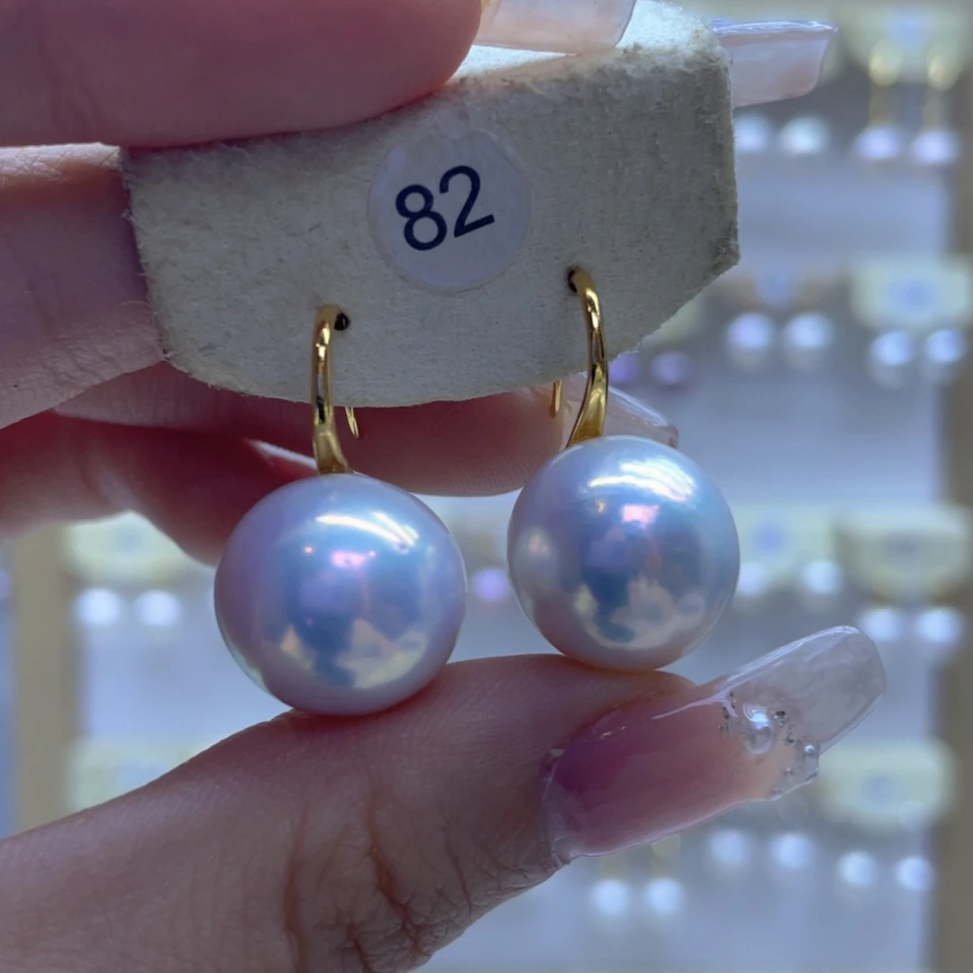 淡水珍珠耳饰银S925镶嵌